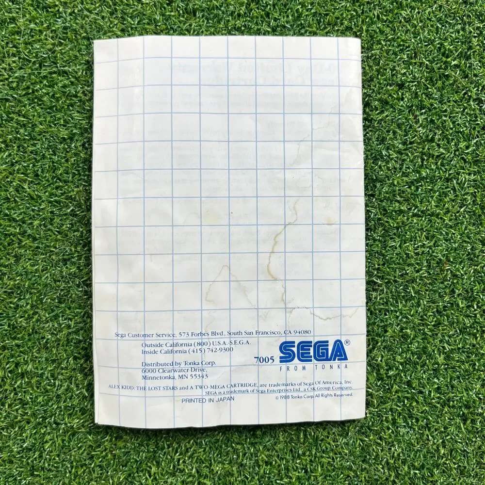 Alex Kidd: The Lost Stars (Sega Master System, 1988)